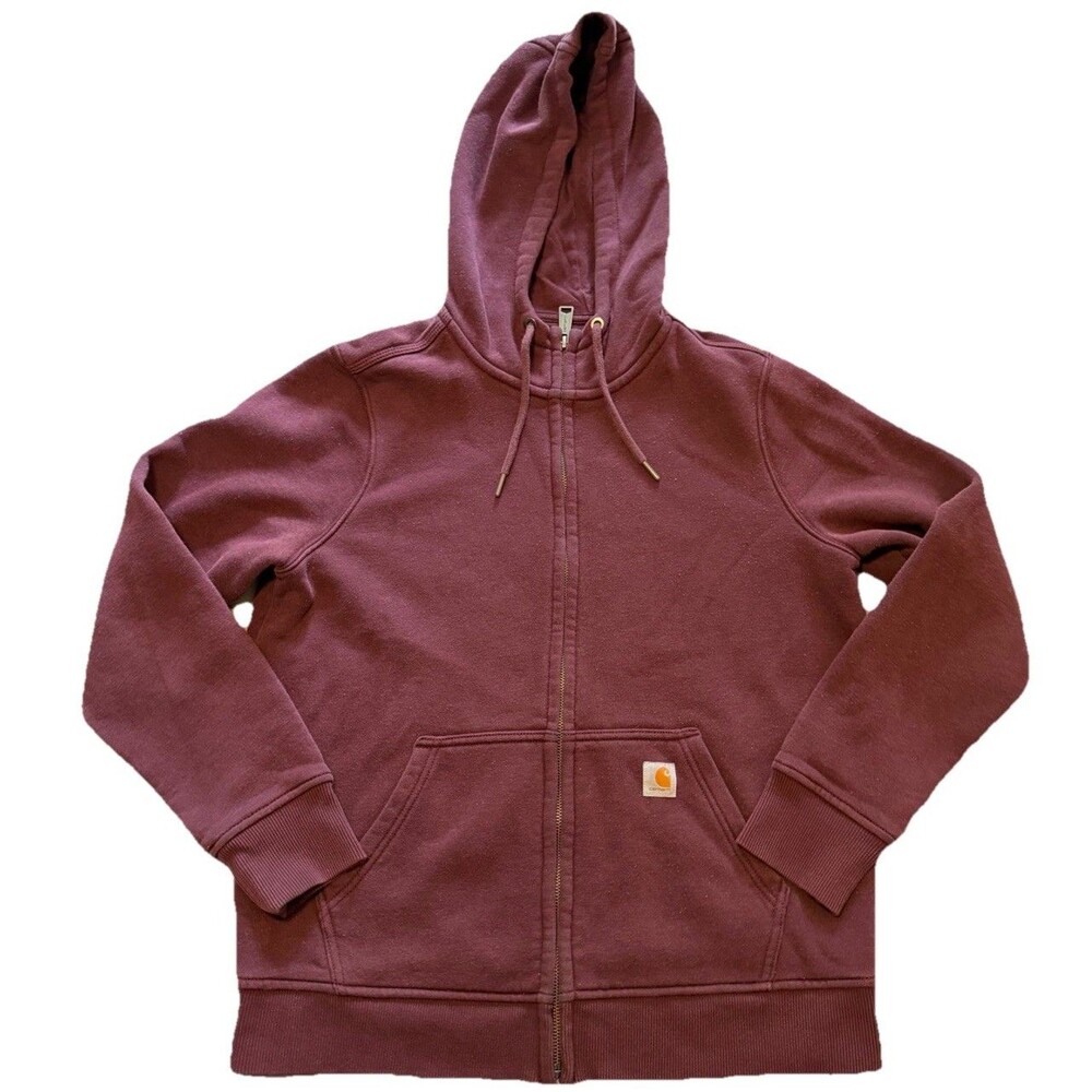 Carhartt Jacket Womens M Red Relaxed Outdoors Workwear Hiking Active Track Adult